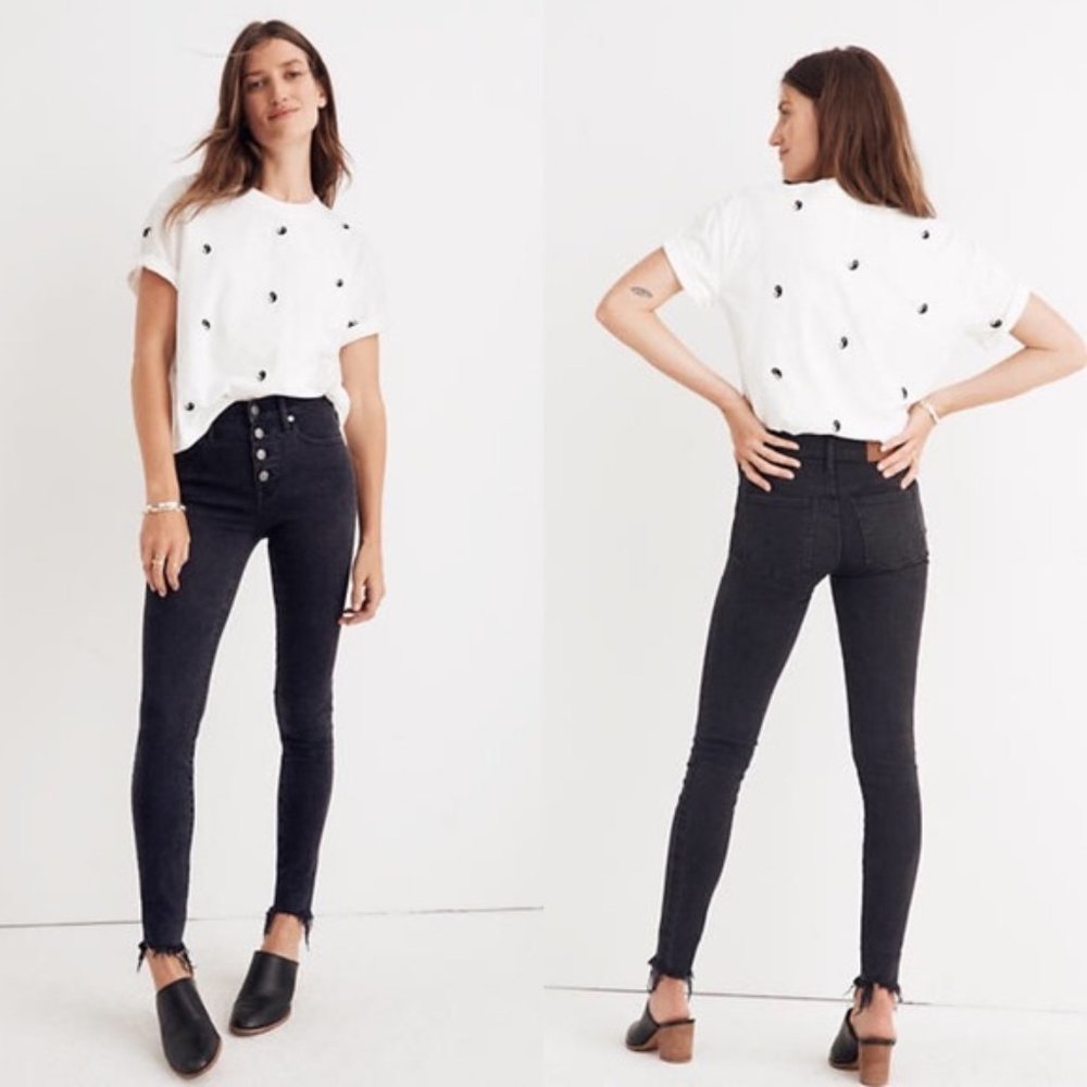 Madewell 9" Mid-Rise Skinny Jeans Berkeley Black